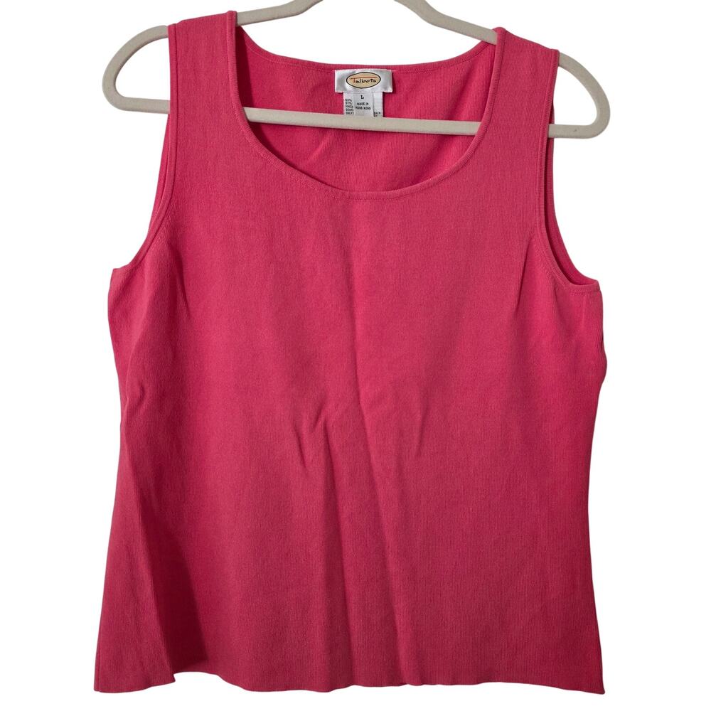 Talbots Vintage Pink Sleeveless Scoop Neck Tank Top Size Large